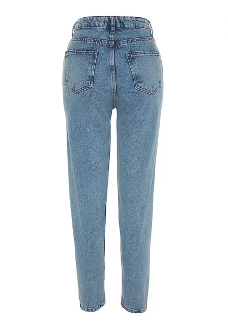 Дънки Mom с висока талия