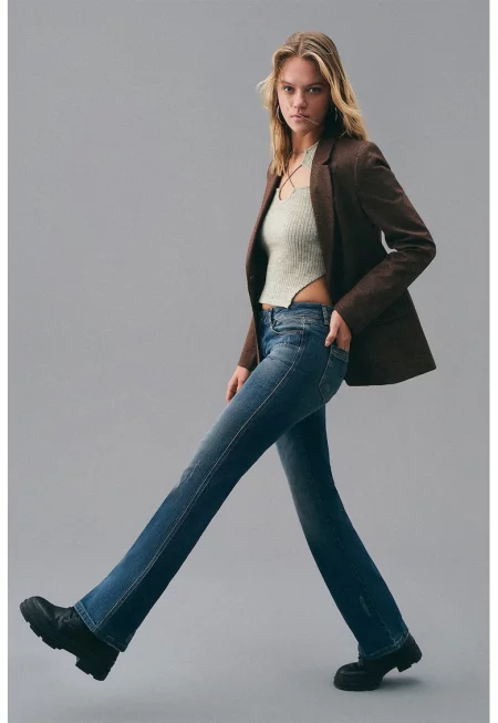 Дънки с джобове - Тъмносин