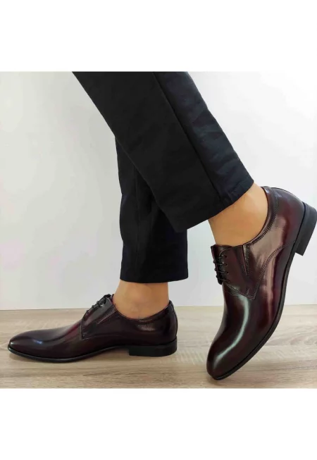 Елегантни мъжки обувки  2136-0823 Floral Burgundy - Floral Burgundy - Bordeaux