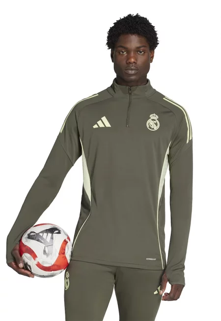 Футболен суитшърт Real Madrid с къс цип и лого - Каки