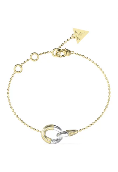 Гривна от неръждаема стомана с кристали - Златист