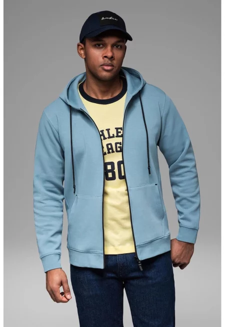 Худи с контрастен цип