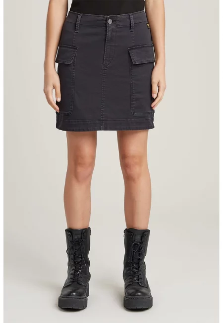 Къса карго пола - Въглен сиво