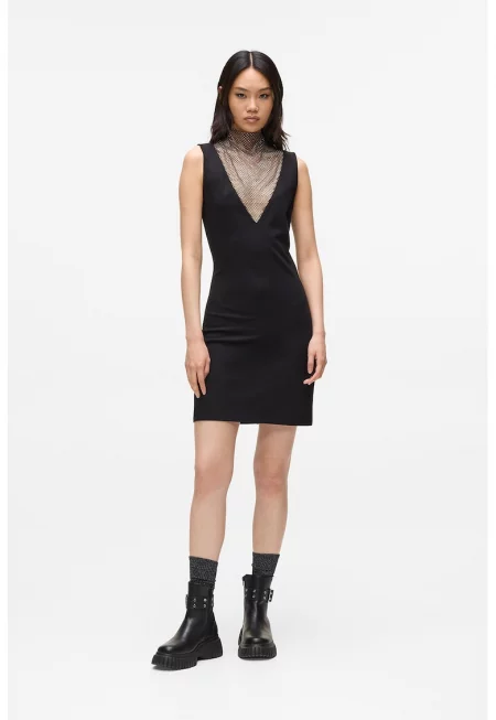 Къса рокля с мрежа