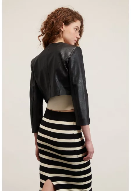 Късо яке от еко кожа