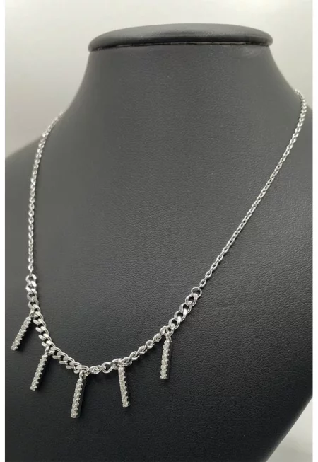 Колие от стерлингово сребро 925 с циркони