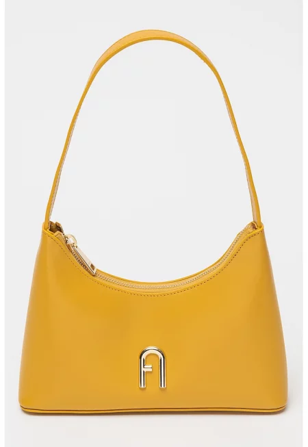 Кожена чанта с дълга дръжка Diamante - Светлокафяв