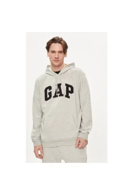 Мъжка блуза -  304143618 - Памук/Полиестер - Сив