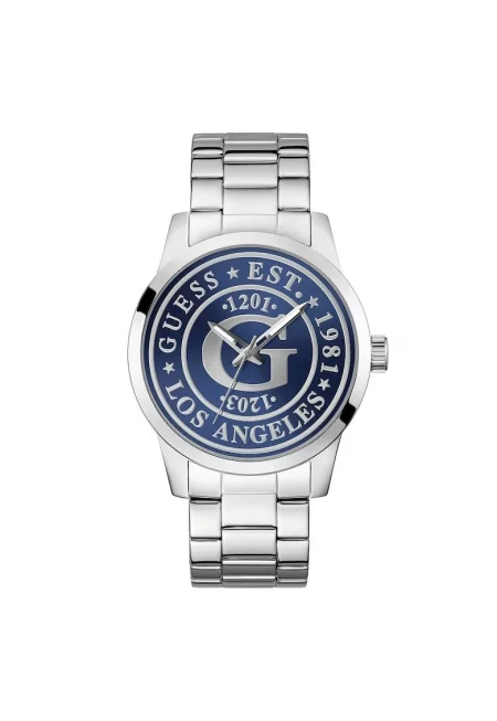 Мъжки часовник  GW0888G1 - кварцов - 44 мм - син - стоманена каишка сребриста - 5ATM