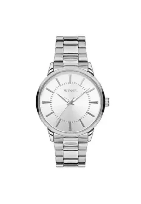 Мъжки часовник  модел WWG203801 - 41-46 мм - сива метална стоманена каишка - кварцов механизъм - водоустойчивост 5 ATM