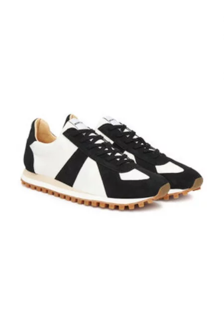 Мъжки кецове -  305536624 - естествена кожа - черно/бяло