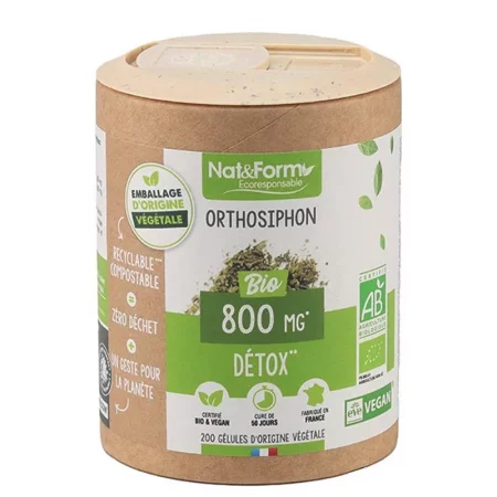 Ортосифон (котешки мустачки) БИО – При отоци и уринарни проблеми, 210 mg, 200 капсули