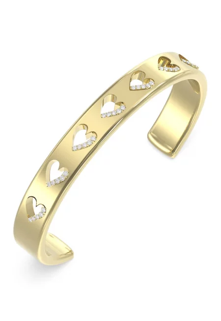 Отворена гривна от неръждаема стомана - Златист