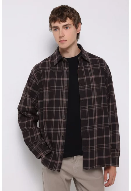 Памучна карирана риза