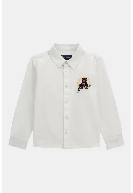 Памучна риза с бродирано лого