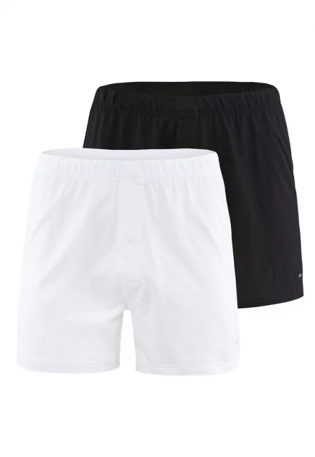 Памучни боксерки - 2 чифта - Бял/Черен