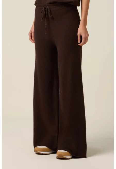 Панталон с широк крачол и връзка