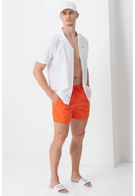 Плувни шорти с връзка - Мандарина