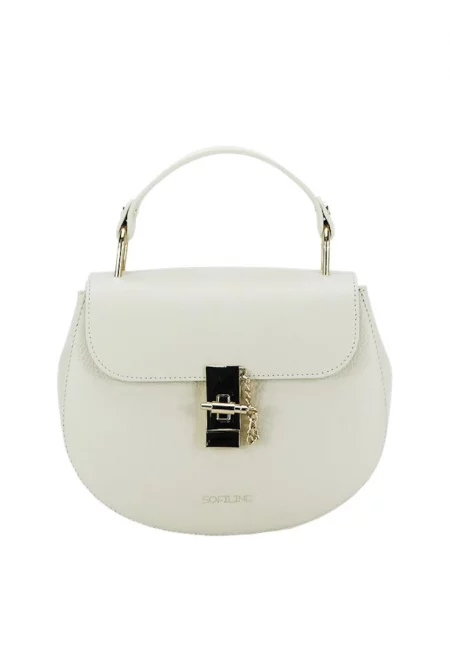 Премиум чанта от естествена кожа 8946 120 Крем 15269 - Крем