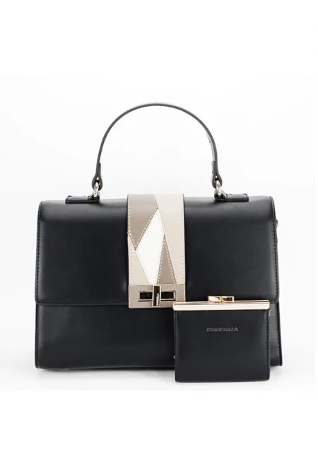 Премиум черна чанта с портфейл CB2400-1 15 15304 - Черен