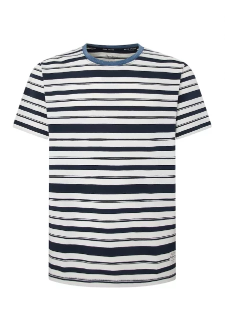 Раирана тениска с овално деколте