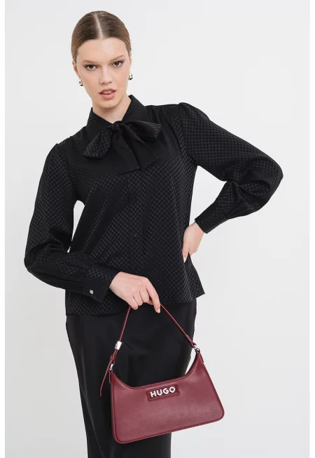 Риза Estrella с ниска яка - Черен/Избеляло черно