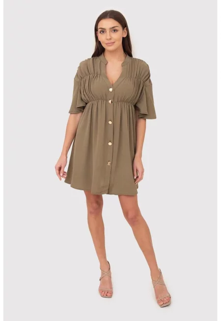 Рокля с деколте с копчета DA1757