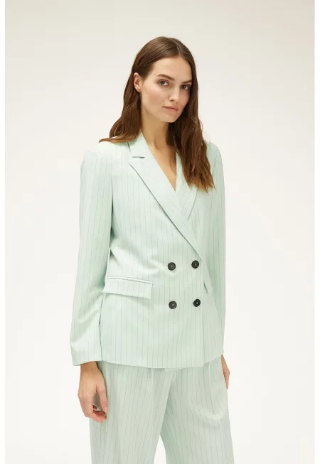 Сако с двуредно закопчаване - Бледозелен