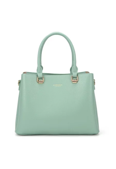 Шопинг чанта от еко кожа - Светлозелен