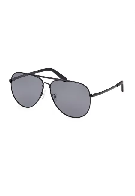 Слънчеви очила Aviator с метална рамка и поляризация - Черен