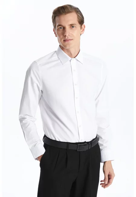 Слим риза с памук