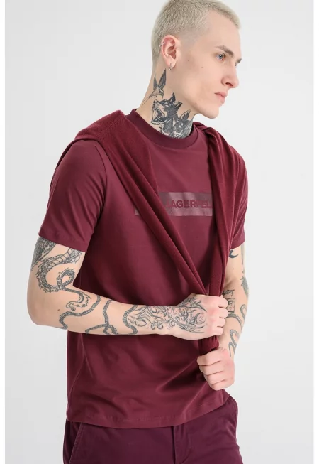 Тениска с лого - Тъмновиолетов