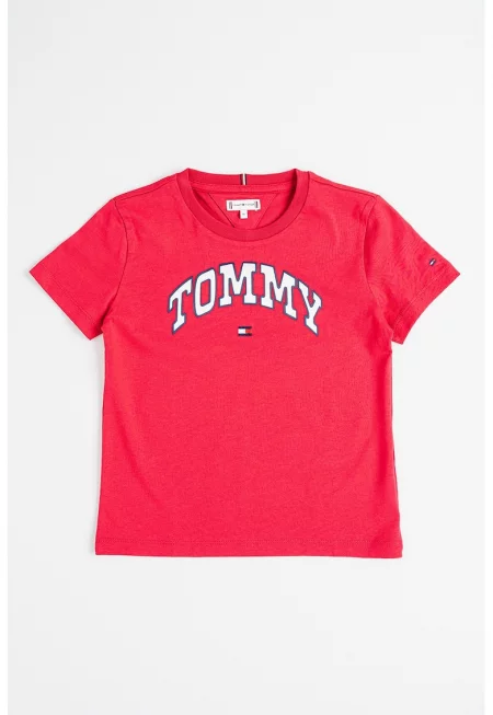 Тениска с овално деколте и лого