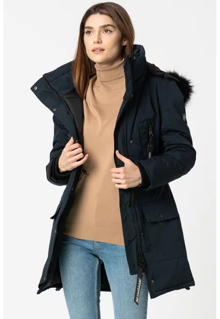 Зимно яке Corta с качулка - Тъмносин