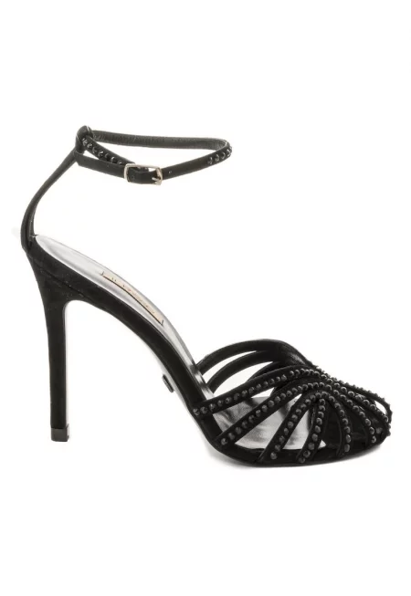 Asley Suede Sandals - Черен
