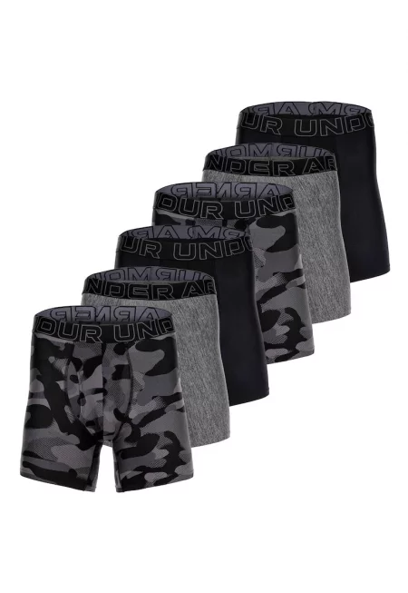 Боксерки с шарка - 6 чифта - Черен/Сив