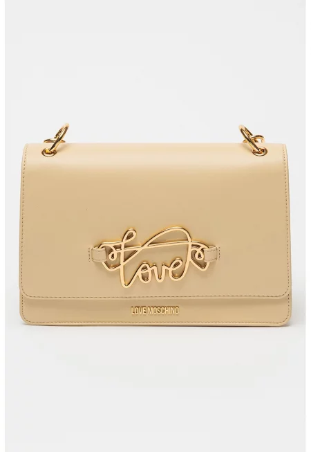 Чанта през рамо от еко кожа - Бежов