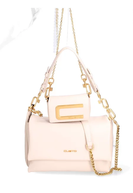 Чанти Floriana Prime от еко кожа за рамо и през рамо - Крем