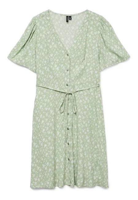 Дамска лятна рокля  10292845 - Вискоза - M INTL - Зелена - Зелен