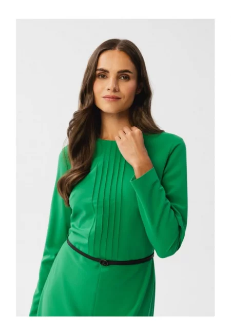 Дамска миди рокля -  Kerigor - светло зелена