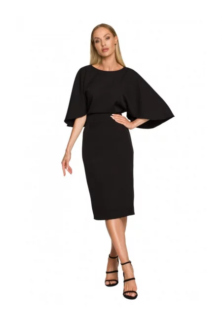 Дамска рокля - с ръкав - полиестер - еластан