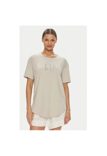 Дамска тениска -  304508592 - Памук - Бежов - Бежов