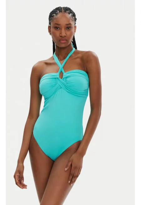 Дамски бански костюм -  304990991 - Найлон - Зелен - Зелен