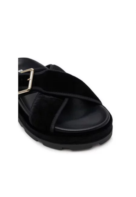 Дамски чехли - SA28094G1MTP0000 -  Текстил - Черен