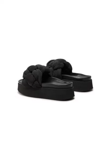 Дамски джапанки - 70103-177 -  Текстил - Черен