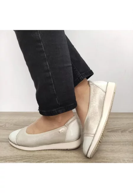 Дамски ежедневни обувки  82200-44 Бежов със златист - Бежов - Бежов