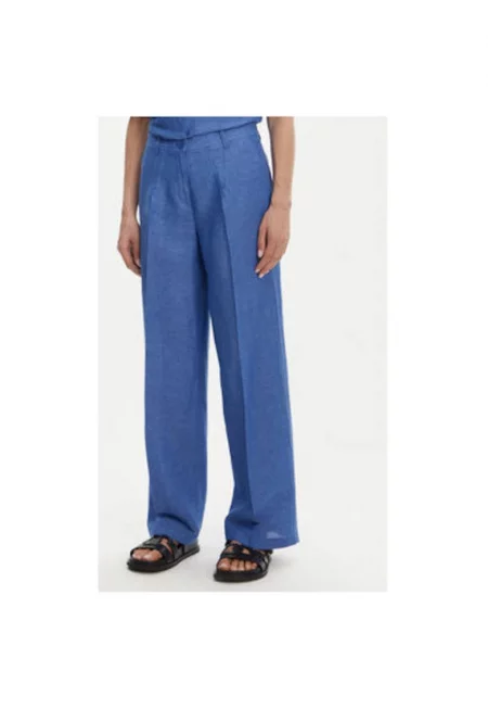 Дамски панталон  14002406 - Лен/Памук - Син