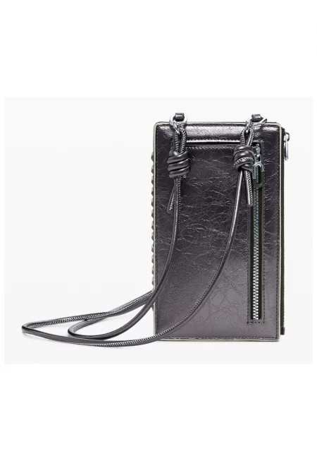 Дамски платинен метален портфейл 25WAYP39 - Сребрист