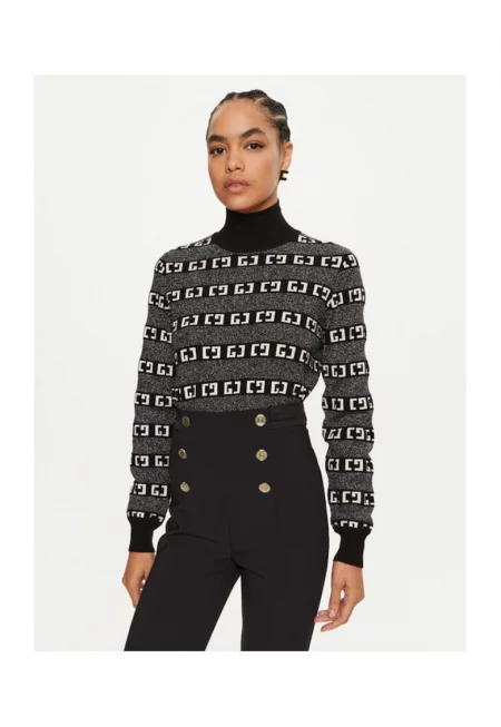 Дамски пуловер -  304202766 - Синтетичен - Черен - Черен