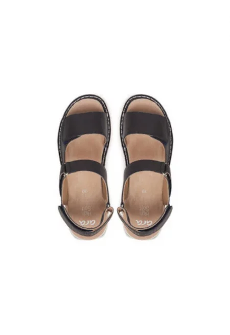 Дамски сандали - 12-47224-02 -  Естествена кожа - Тъмносин